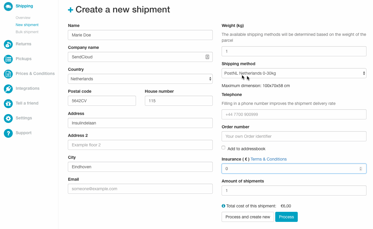 Verzekerd verzenden via SendCloud goedkoper & gemakkelijker