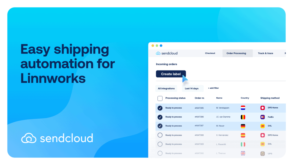 Multi-carrier Shipping Integration For Linnworks | Sendcloud