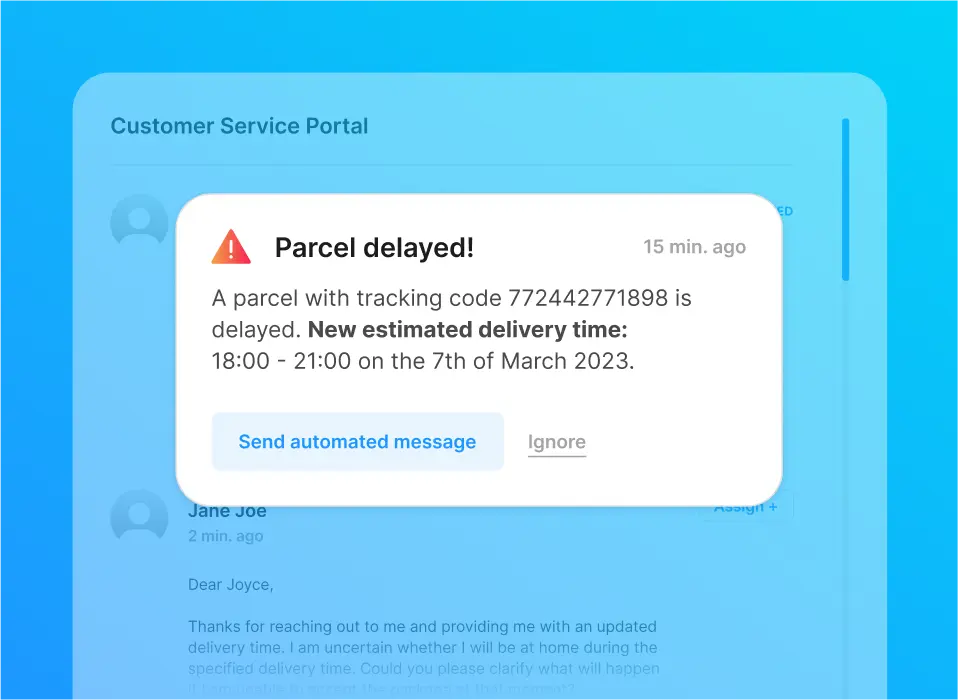 Parcel delayed notification - How To Increase Last-Mile Visibility For Your E-Commerce Customers