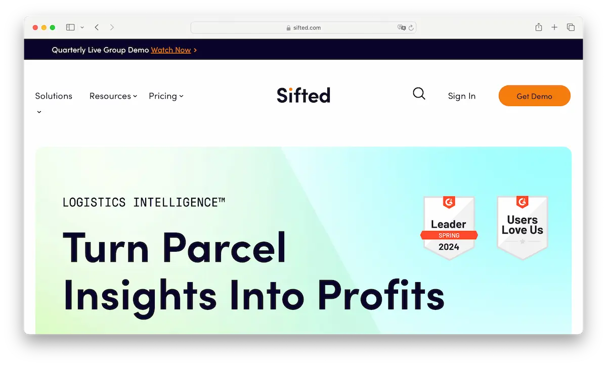 Sifted logistics intelligence